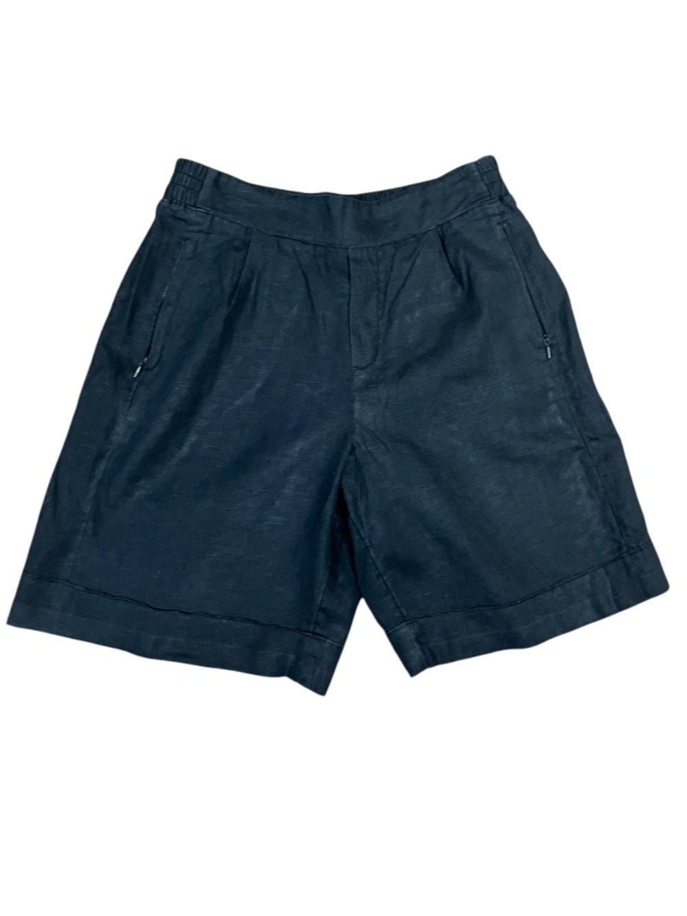 Athleta 100% Linen Women’s Black Shorts, Size 12 - Picture 2 of 6